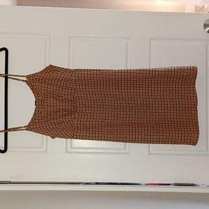 Wild fable brown plaid midi dress, large